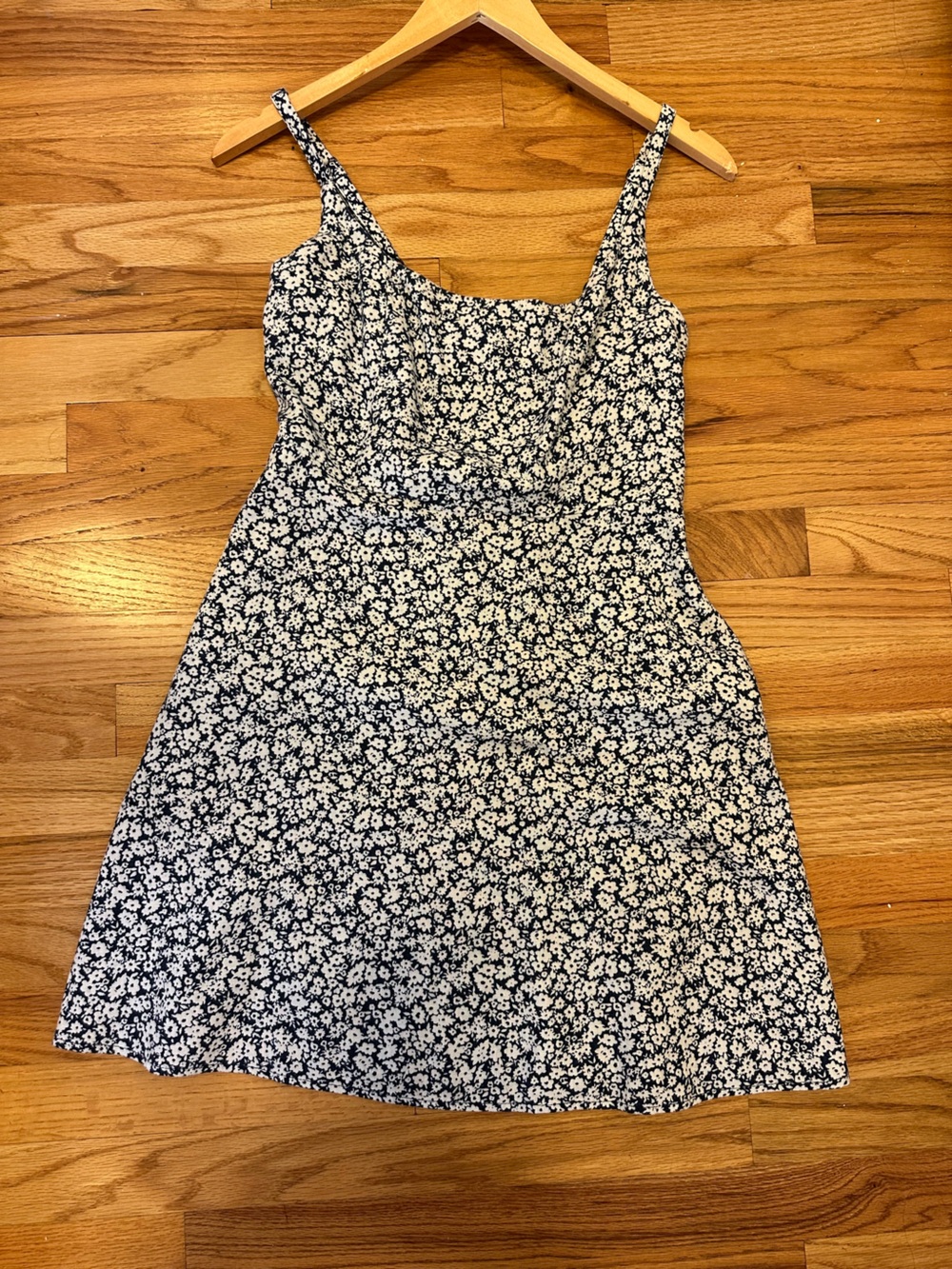 Navy and White Floral Adjustable-Strap Sundress by Old Navy size S